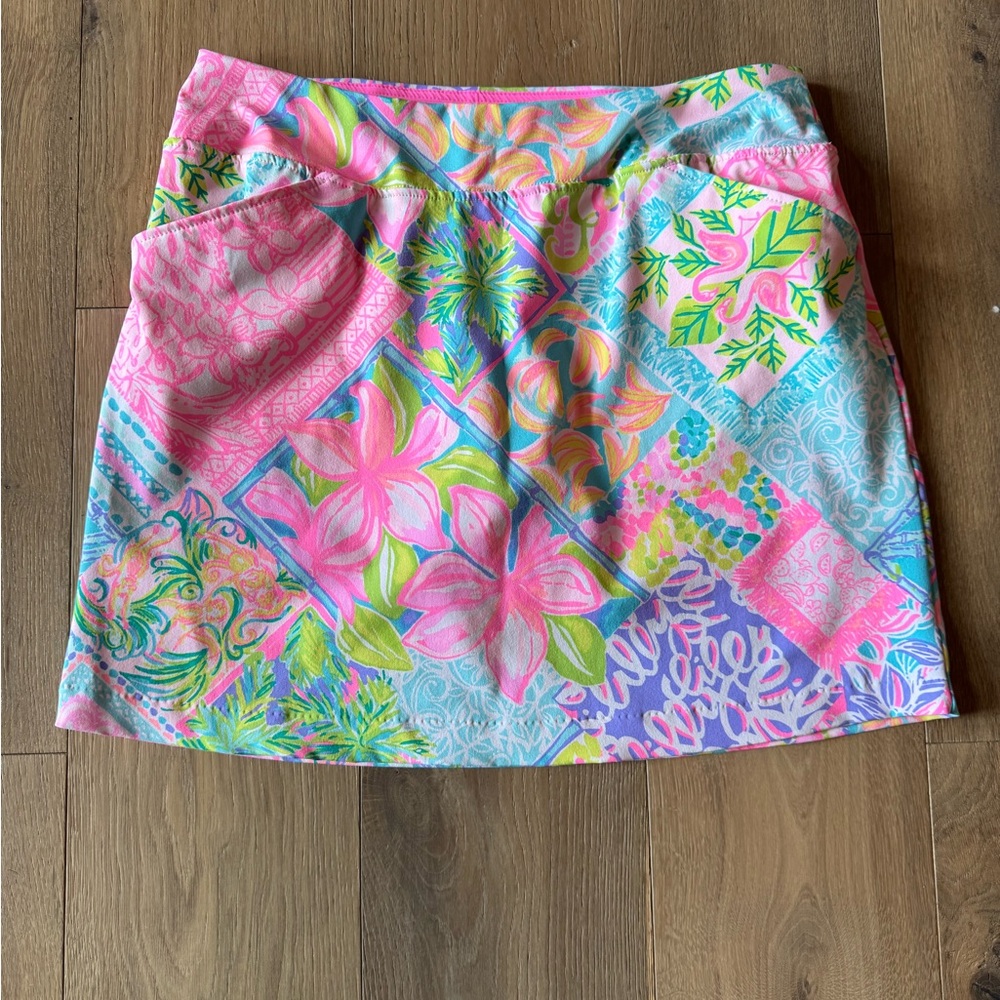 NWOT Lilly Pulitzer Luxletic Vibrant Patchwork Skort